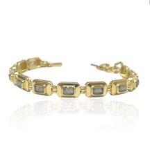 Load image into Gallery viewer, Tat2 Gold Laborite Beryl Tennis Bracelet