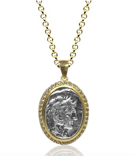 Tat2 Mixed Media Coin Pendant