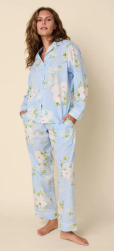 The Cat's Meow Pajama Set Winter Ice Orla Luxe Pima Long-Sleeved Pajama