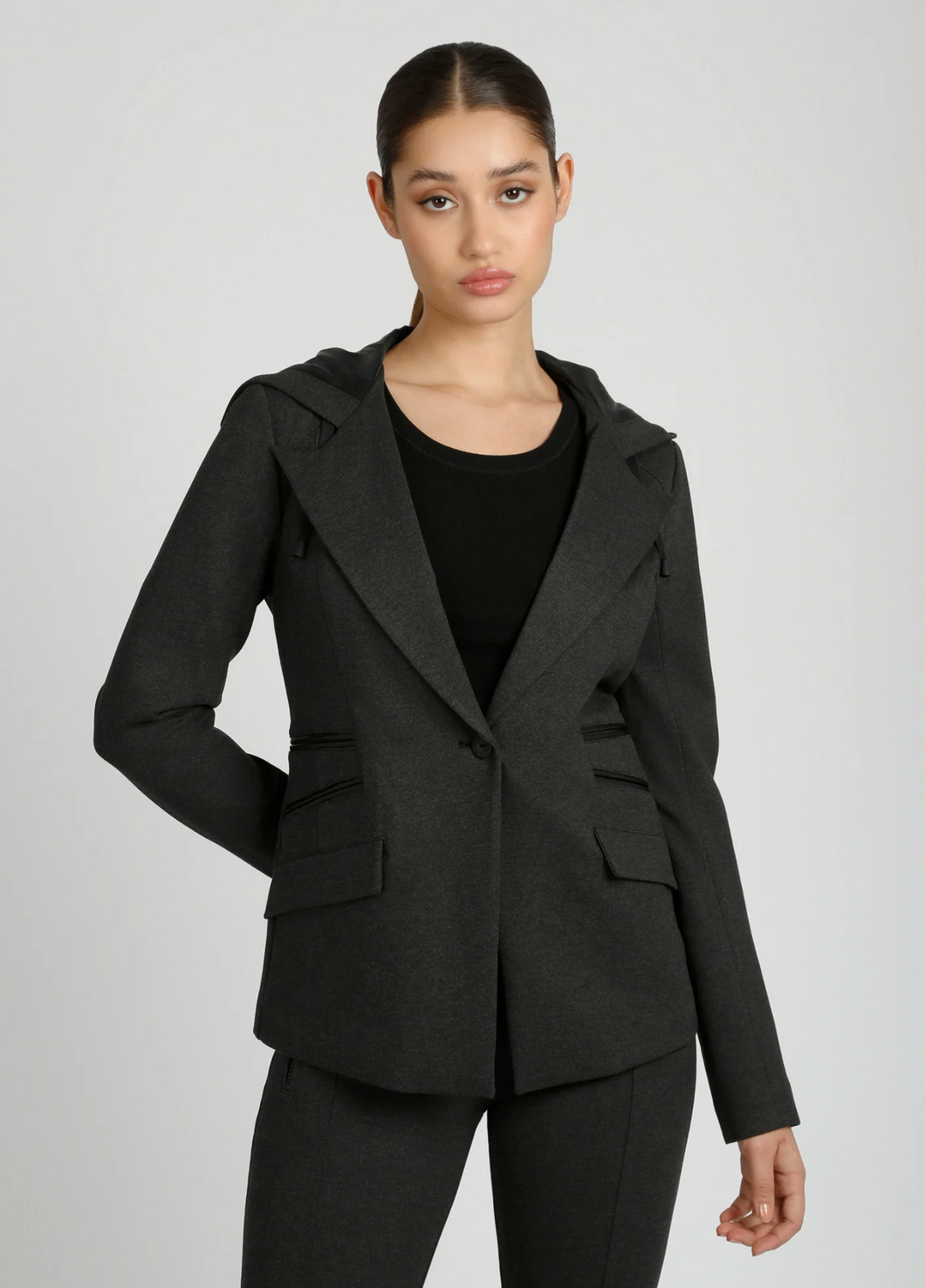 Blanc Noir Gayatri Hooded Blazer