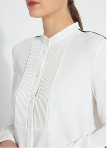 Lysse' Josephine Tuxedo Shirt Ivory