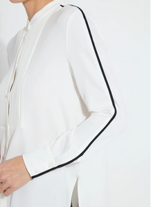 Lysse' Josephine Tuxedo Shirt Ivory