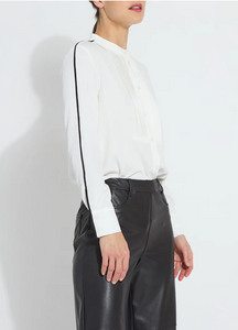 Lysse' Josephine Tuxedo Shirt Ivory