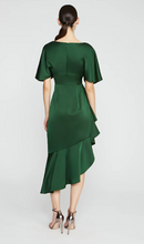 Load image into Gallery viewer, Theia Asymmetrical Ruffle Gwen Dress Thorn