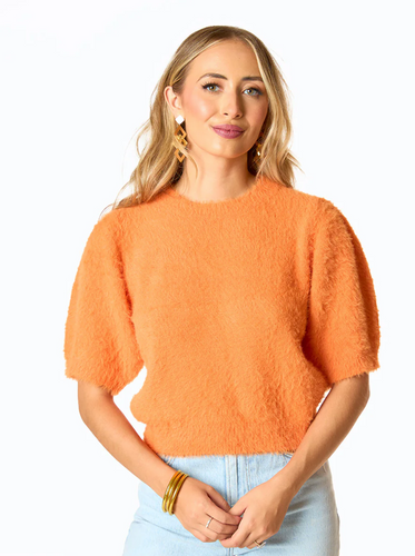 B-Love Macy Crop Sweater UT Orange