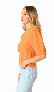 B-Love Macy Crop Sweater UT Orange