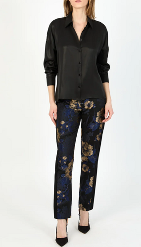 HILTON HOLLIS Romantica Jacquard Pant Black/Sapphire