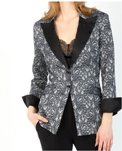 Load image into Gallery viewer, HILTON HOLLIS Duomo Lace Jacket Black/Silver