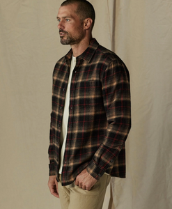 The Normal Brand Louis Flannel Overshirt Black Plaid