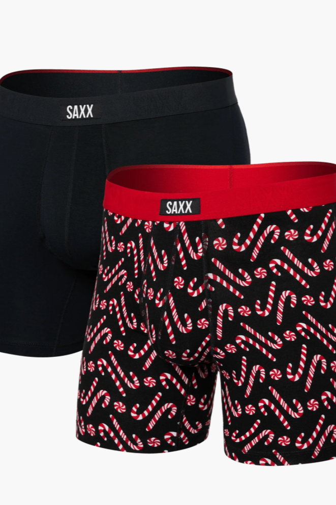 Saxx Super Soft Holiday 2-Pack Candy Cane