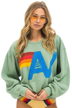 Load image into Gallery viewer, Aviator Nation Stitched Relaxed Pullover in Sage