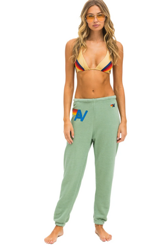 Aviator Nation Logo Stitch Sweatpants Sage