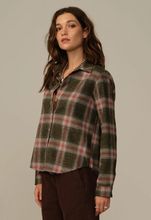 Load image into Gallery viewer, Road To Nowhere Mila Shirt Wine Plaid