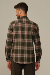 Road To Nowhere Men's Flannel Shirt Wine Plaid