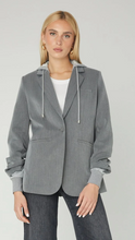 Load image into Gallery viewer, JS71 Brandi Jacket Grey Silver Pinstripe