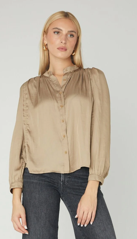 JS71  Ines Blouse Golden Khaki