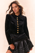 Load image into Gallery viewer, Love Shack Fancy Pendine Velvet Military Jacket