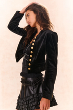 Load image into Gallery viewer, Love Shack Fancy Pendine Velvet Military Jacket