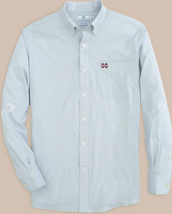 Southern Tide Men's Game Day Gingham Shirt Mississippi State