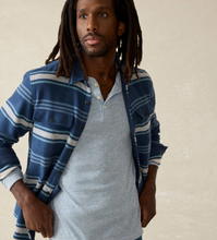 Load image into Gallery viewer, Faherty Men&#39;s Cloud Henley Light Blue Heather