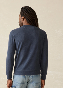 Faherty Legend Stripe Crew Sweatshirt Brighton Stripe