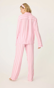 PJ Salvage Hype Stripe PJ Set Candy Pink