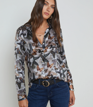 Load image into Gallery viewer, L&#39;Agence Tyler Blouse Dark Multi Butterfly