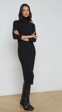 Load image into Gallery viewer, L&#39;Agence Violetta Turtleneck Knit Dress Black