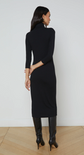 Load image into Gallery viewer, L&#39;Agence Violetta Turtleneck Knit Dress Black