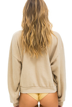 Load image into Gallery viewer, Aviator Nation Crew Logo Stitch Relaxed Sweatshirt Sand