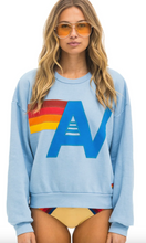 Load image into Gallery viewer, Aviator Nation Crew Logo Stitch Relaxed Sweatshirt Sky