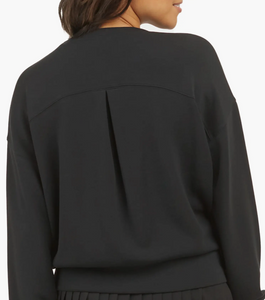 Spanx Airessential Crew Sweatshirt Black