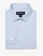 Load image into Gallery viewer, Mizzen + Main Leeward Dress Shirt Bel Air Blue Banker Stripe