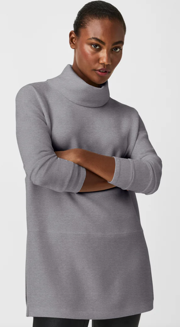 Spanx Air Turtleneck Tunic Mid Grey