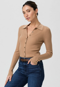 Paige Jayde Top Dark Camel