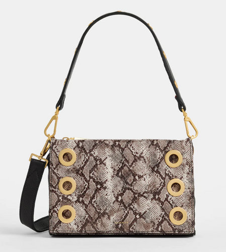 Hammitt Montana Clutch Small Contrast Snake