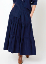 Load image into Gallery viewer, KR Gabrielle Ruffle Skirt Navy