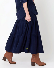 Load image into Gallery viewer, KR Gabrielle Ruffle Skirt Navy