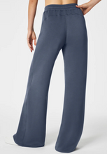 Load image into Gallery viewer, Spanx Airessential Shimmer Wide Leg Pant Dark Storm