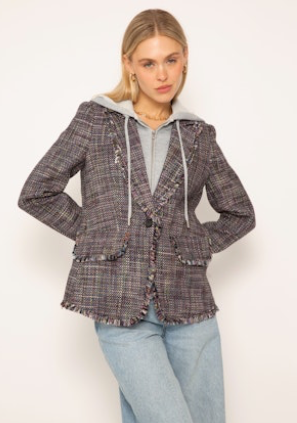 CPW  Kaeda Frayed Tweed Dickey Jacket Multi