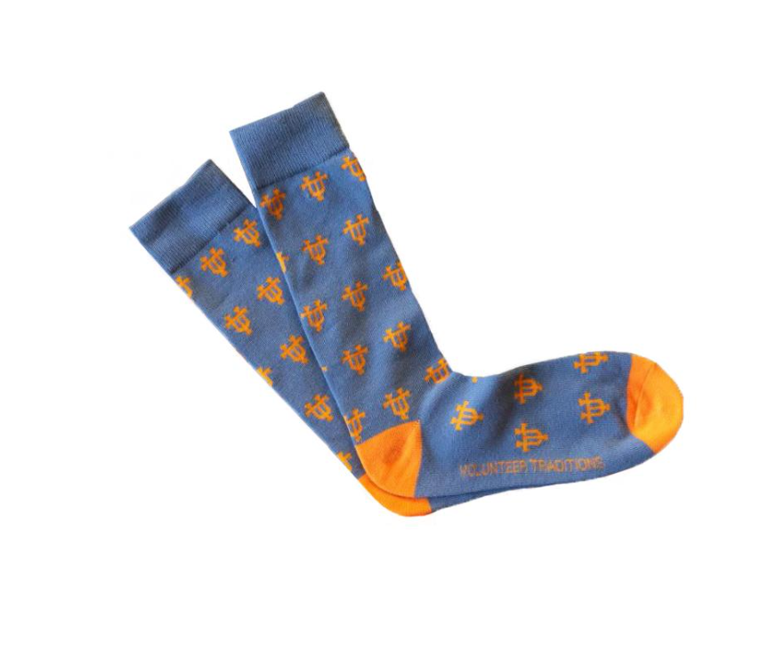 Volunteer Traditions UT Logo Sock Grey Orange