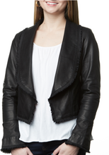 Load image into Gallery viewer, TBC Camille Leather Jacket Black