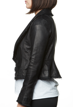 Load image into Gallery viewer, TBC Camille Leather Jacket Black