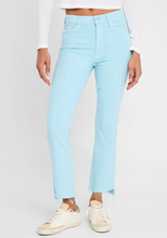 Load image into Gallery viewer, Mother Denim Insider Crop Step Fray Chalk-it-Up Blue Glow