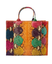 Load image into Gallery viewer, TBC The Adele Large Handbag Orange Multi