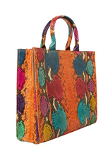 Load image into Gallery viewer, TBC The Adele Large Handbag Orange Multi