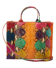 Load image into Gallery viewer, TBC The Adele Large Handbag Orange Multi