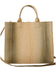 Load image into Gallery viewer, TBC The Adele Large Handbag Natural Python