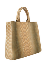 Load image into Gallery viewer, TBC The Adele Large Handbag Natural Python