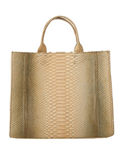 Load image into Gallery viewer, TBC The Adele Large Handbag Natural Python